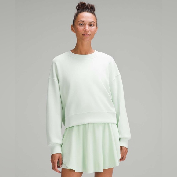 lululemon athletica Sweaters - lululemon Softstreme Perfectly Oversized Cropped Crew in Kholrabi Green Size 2